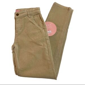 Bisby Tan High-Waisted Micro Corduroy Pants NWT size 8